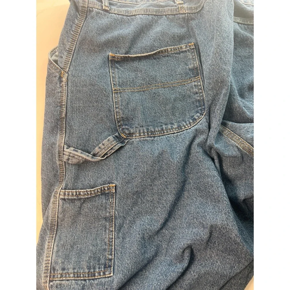Rocx‎ Men's Carpenter Jeans 58x30 Blue Cotton Straight Workwear W58 L30